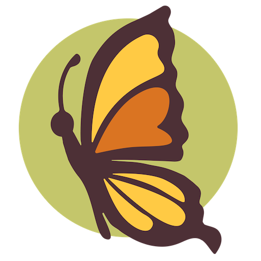 Delaware Office of New Americans logo of a stylized butterfly inside a green circle.